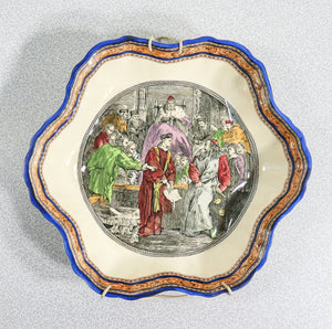 piatto parete mercante di venezia shakespeare adams england porcellana