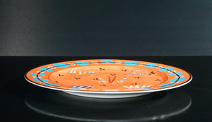piatto porcellana design rosenthal per bulgari copricapi reali tribali