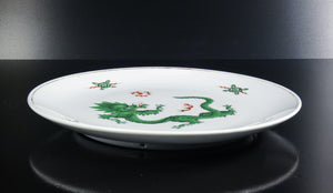 piatto porcellana meissen serigrafia drago cina sportivi germania est ddr