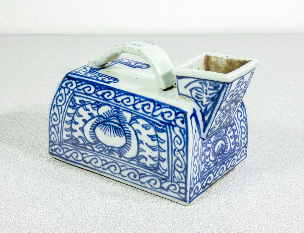 pitale vaso notte ceramica porcellana dipinta blu cina cinese china vase