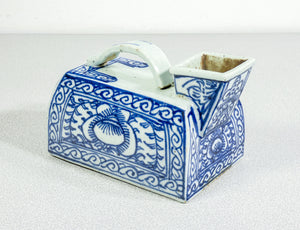 pitale vaso notte ceramica porcellana dipinta blu cina cinese china vase