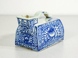 pitale vaso notte ceramica porcellana dipinta blu cina cinese china vase