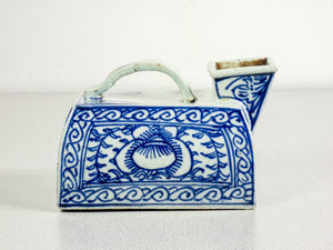 pitale vaso notte ceramica porcellana dipinta blu cina cinese china vase