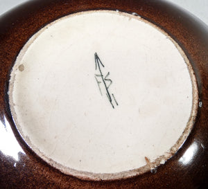 portacenere ceramica la freccia tarcisio tosin scultura ranocchio epoca 1930s