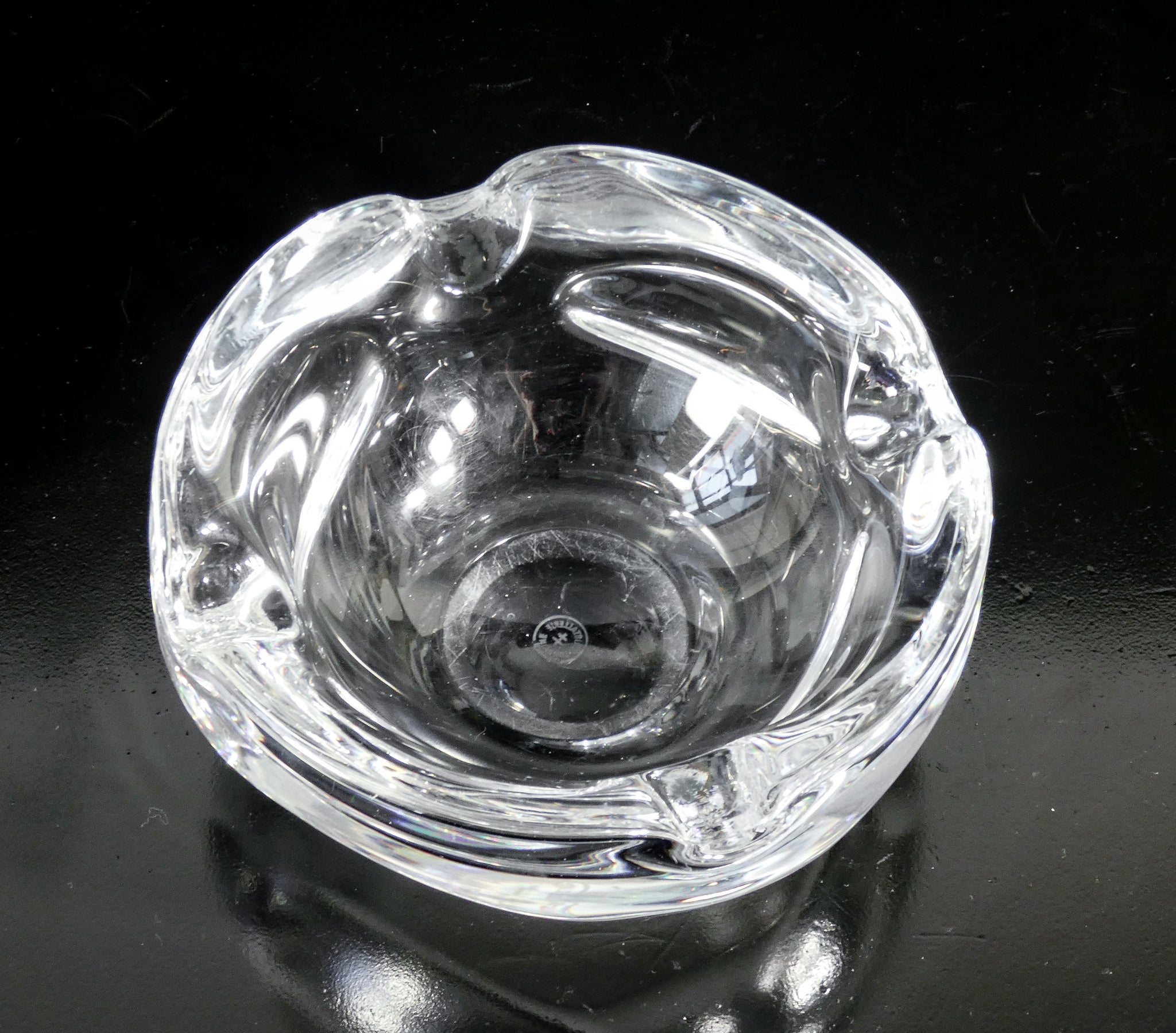 portacenere cristallo design cristallerie lorraine france vaso vintage bowl