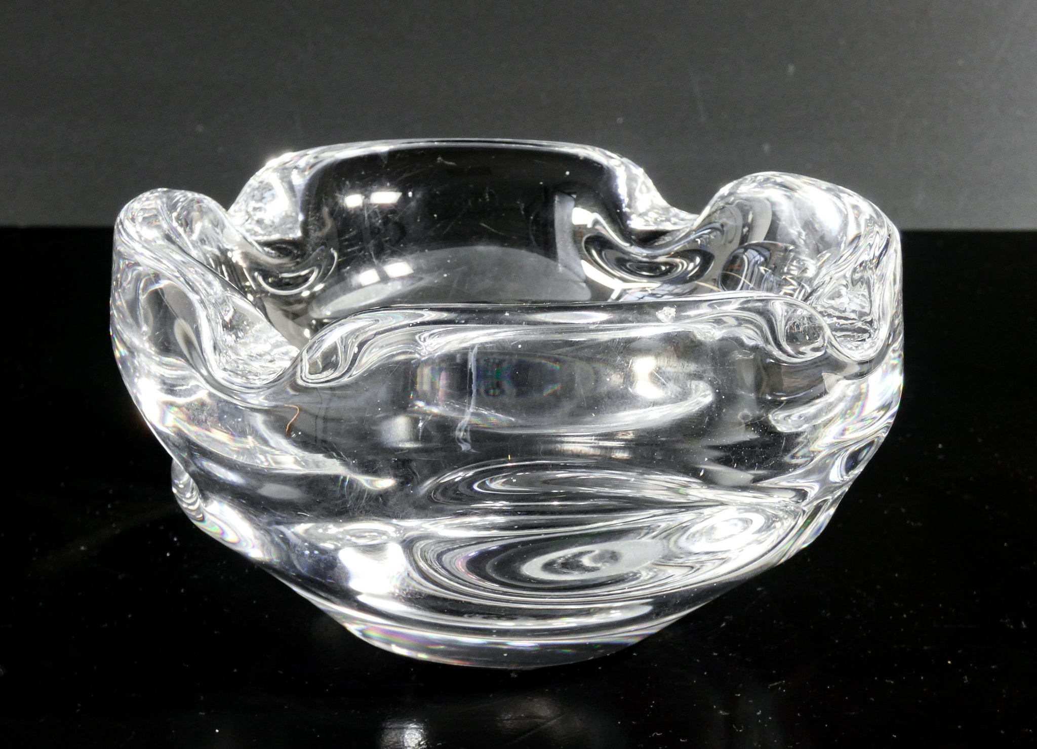 portacenere cristallo design cristallerie lorraine france vaso vintage bowl