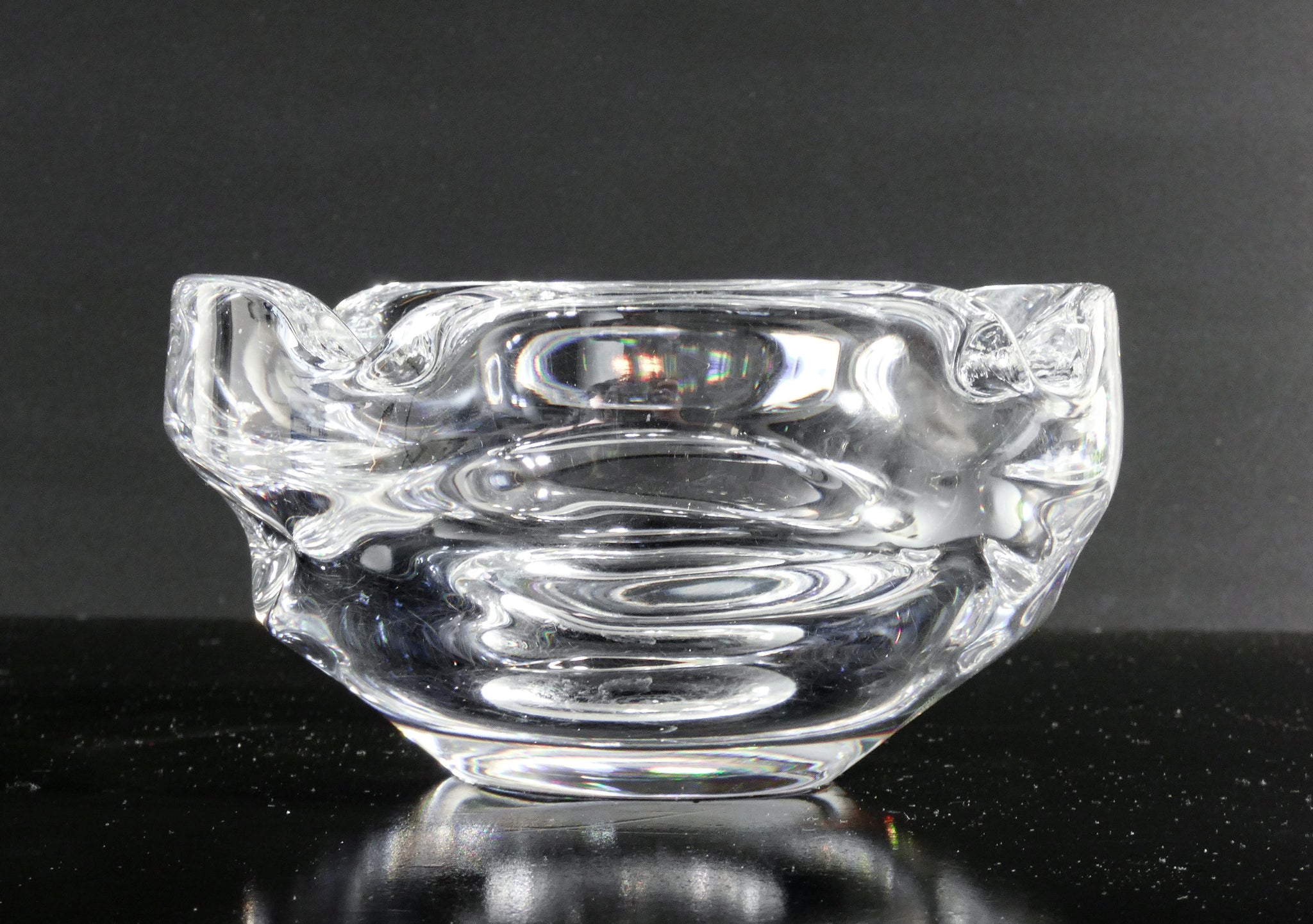 portacenere cristallo design cristallerie lorraine france vaso vintage bowl