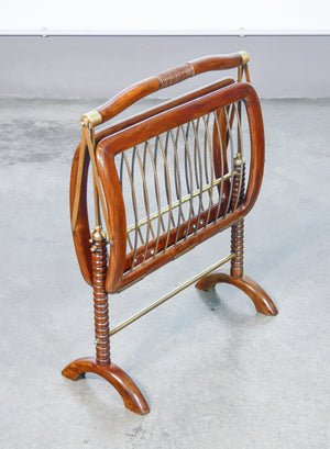 portariviste design attr cesare lacca epoca 1950s legno ottone magazine rack