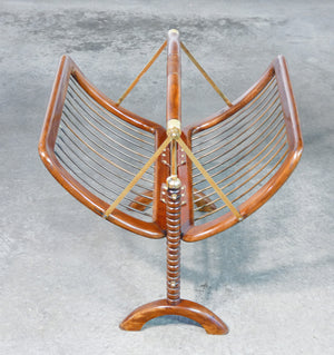 portariviste design attr cesare lacca epoca 1950s legno ottone magazine rack