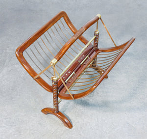 portariviste design attr cesare lacca epoca 1950s legno ottone magazine rack