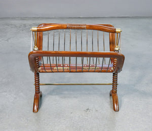 portariviste design attr cesare lacca epoca 1950s legno ottone magazine rack