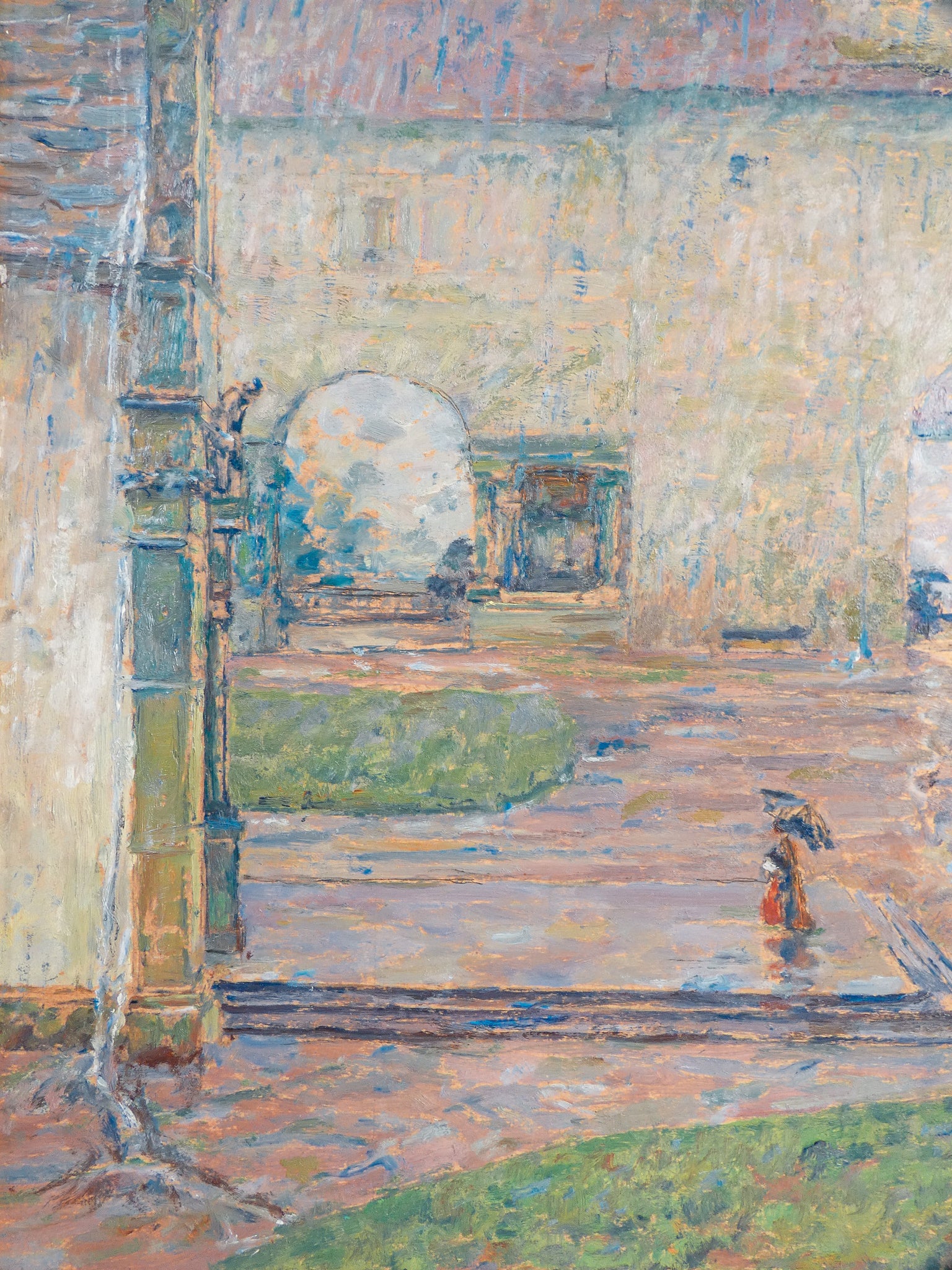 quadro alberto ferrero pioggia santuario oropa dipinto olio 1800 piemonte