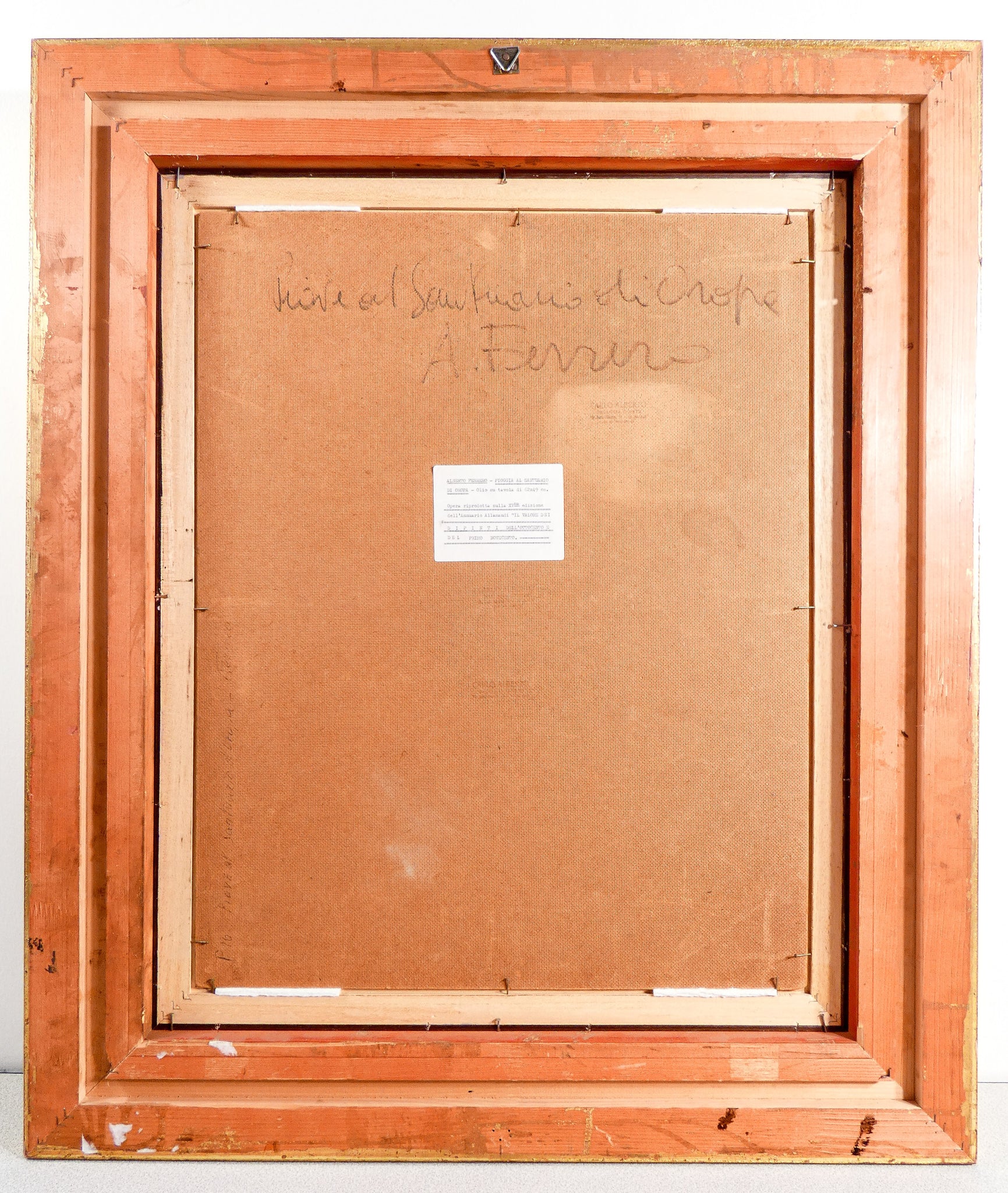 quadro alberto ferrero pioggia santuario oropa dipinto olio 1800 piemonte