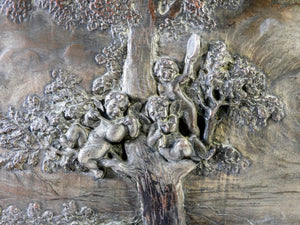 quadro bassorilievo argenteria guido galbiati placcato argento putti angeli