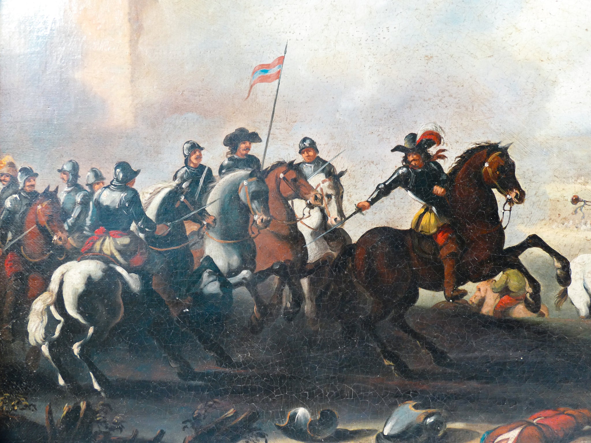 quadro battaglia guerra cavalieri esercito epoca 1800 dipinto olio tela