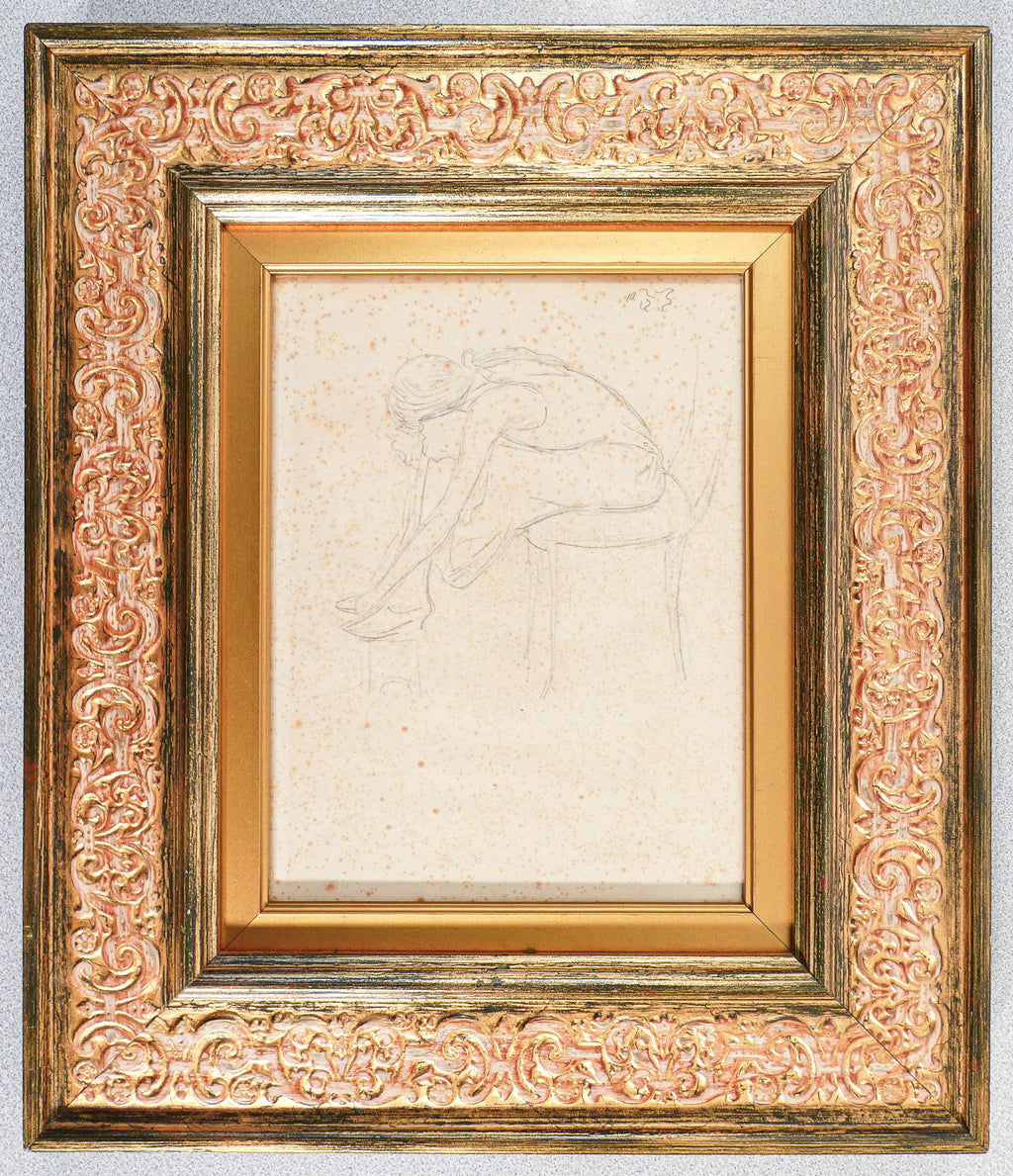 quadro disegno federico zandomeneghi epoca 1800 dipinto matita figura donna