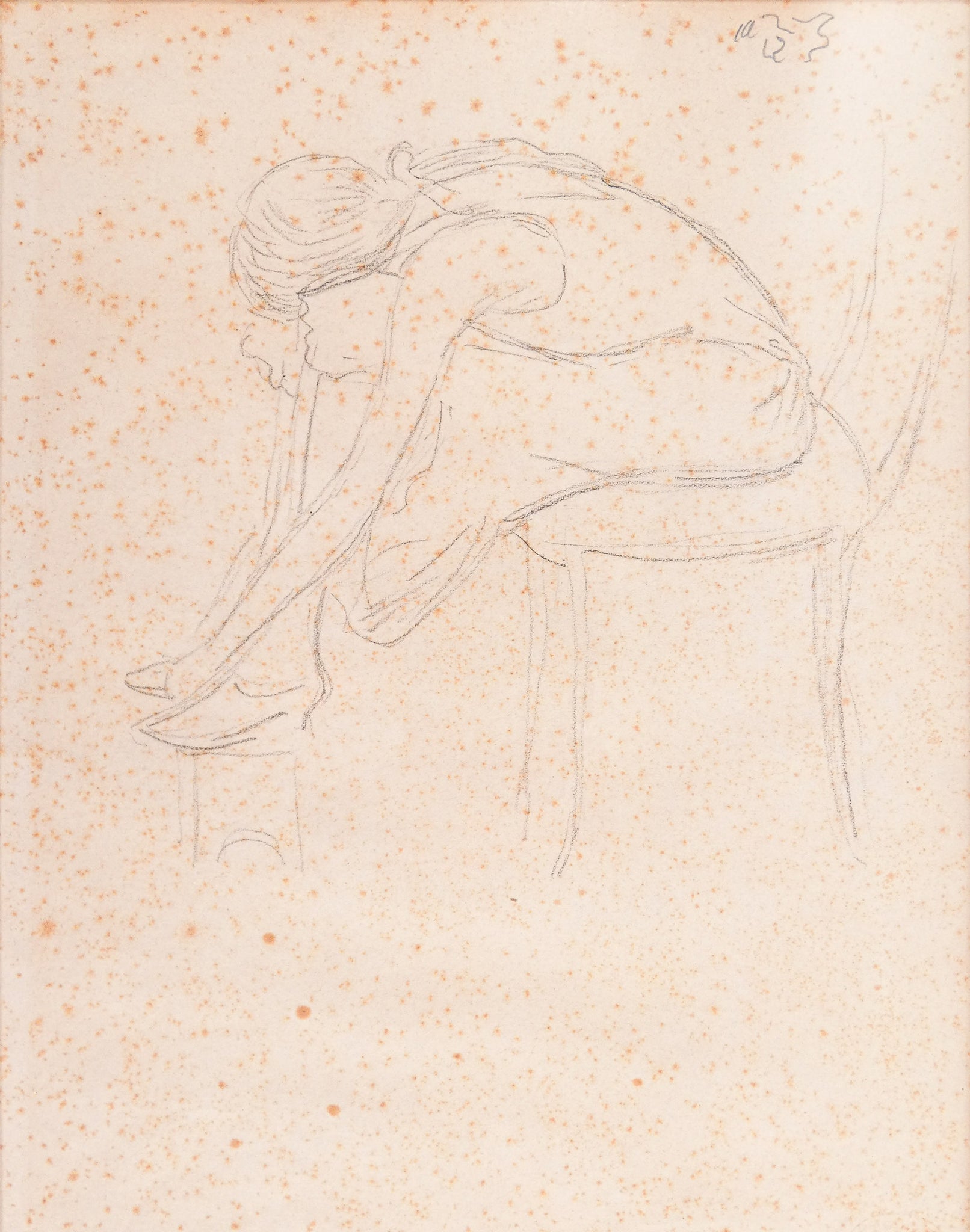 quadro disegno federico zandomeneghi epoca 1800 dipinto matita figura donna