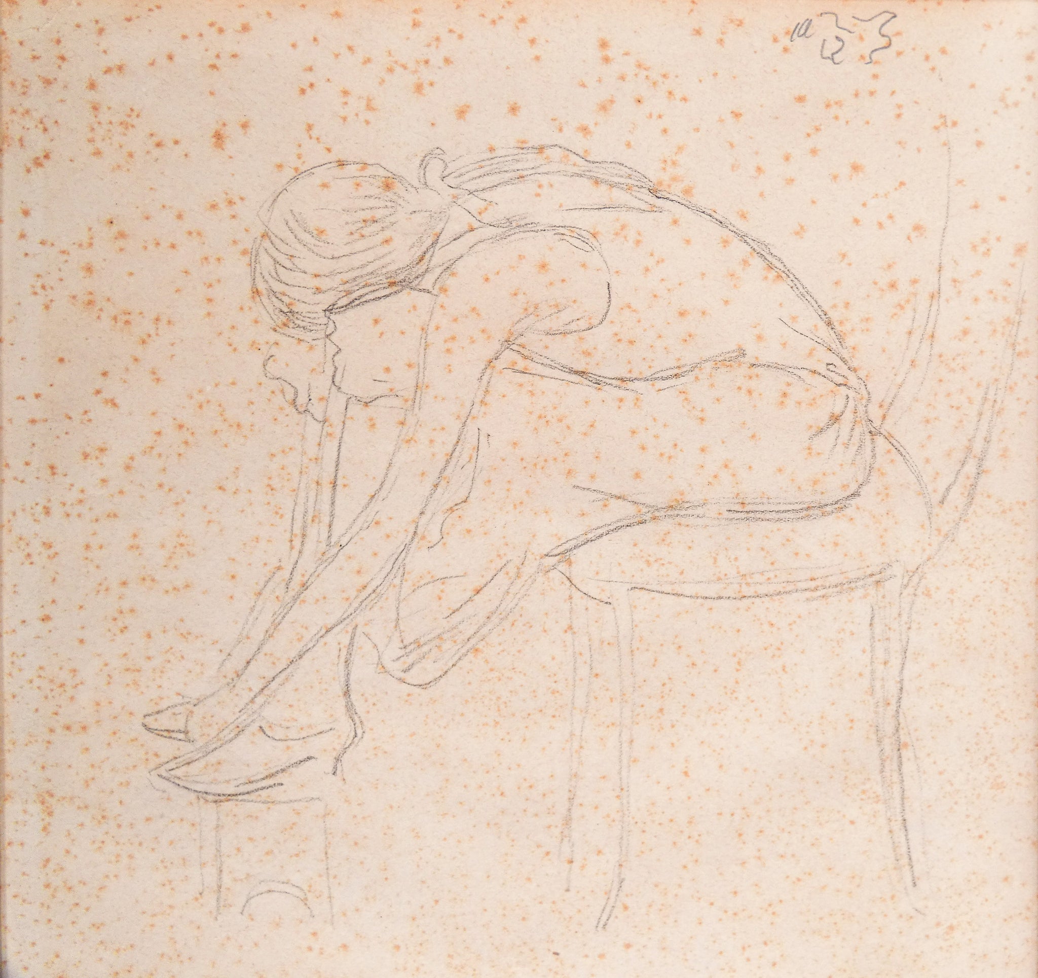 quadro disegno federico zandomeneghi epoca 1800 dipinto matita figura donna