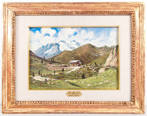 quadro domenico buratti col di lana marmolada dolomiti dipinto olio tavola