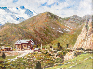 quadro domenico buratti col di lana marmolada dolomiti dipinto olio tavola