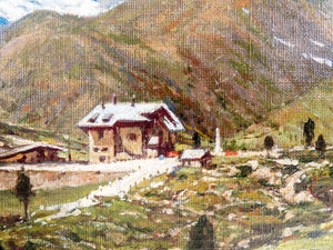 quadro domenico buratti col di lana marmolada dolomiti dipinto olio tavola