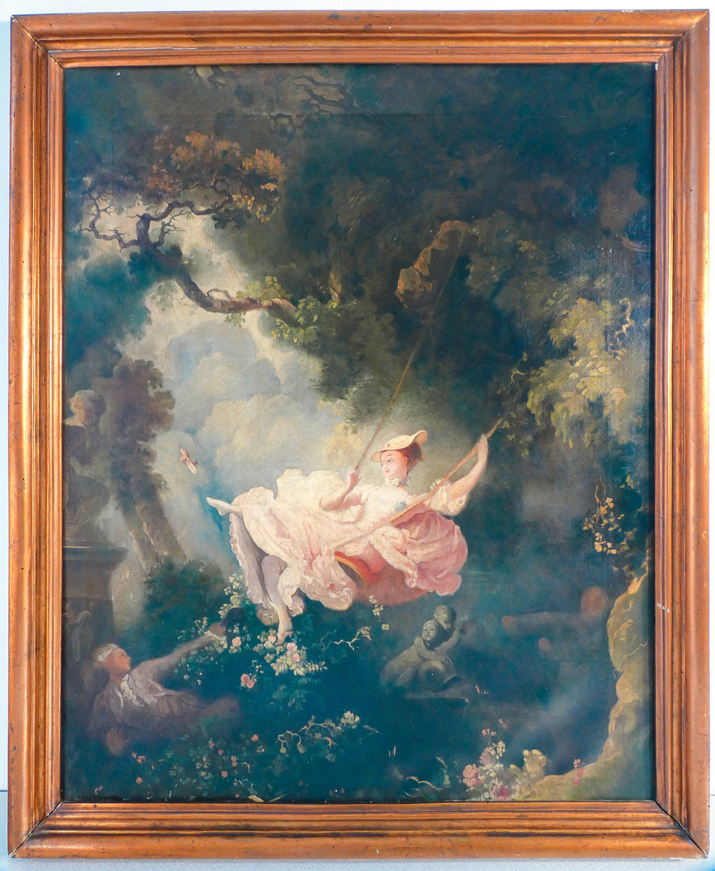 quadro escarpolette swing jean honore fragonard copia 1800 dipinto olio tela