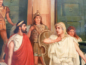 quadro firmato charles edmund brock epoca 1888 dipinto olio tela antica roma