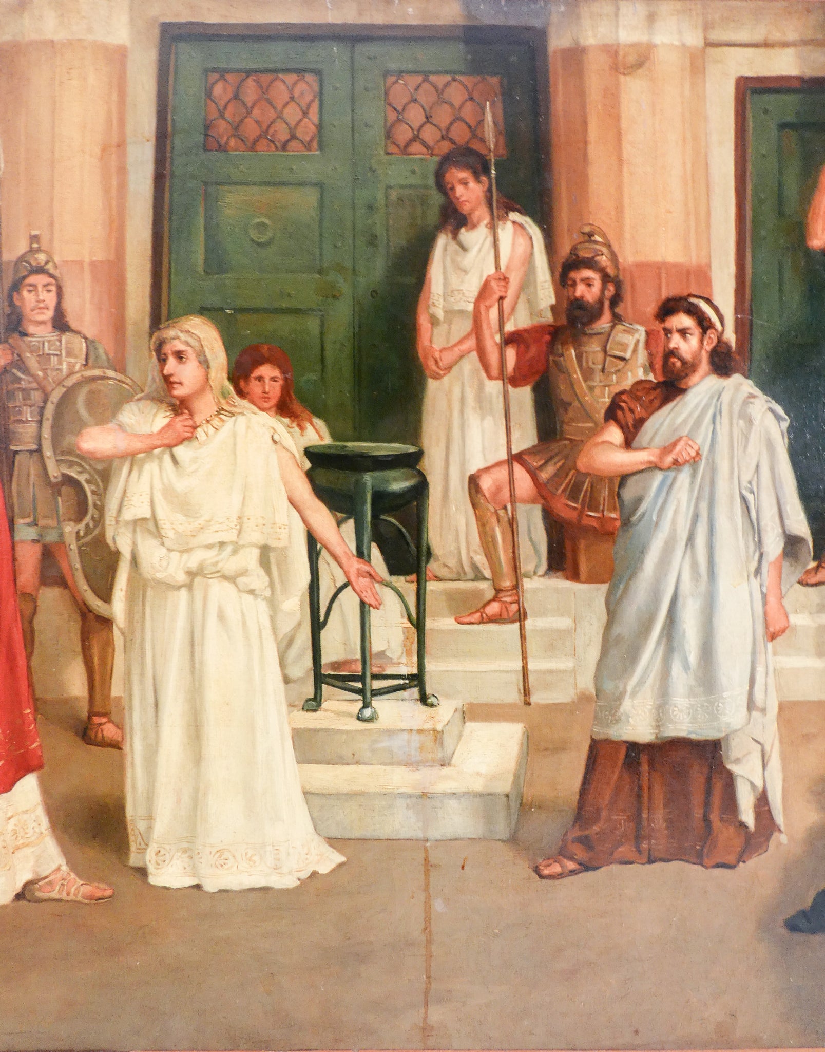 quadro firmato charles edmund brock epoca 1888 dipinto olio tela antica roma