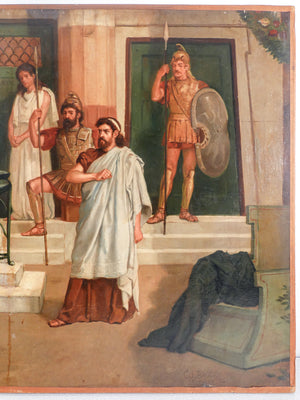 quadro firmato charles edmund brock epoca 1888 dipinto olio tela antica roma