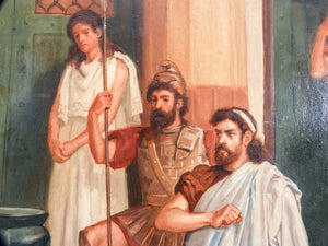 quadro firmato charles edmund brock epoca 1888 dipinto olio tela antica roma