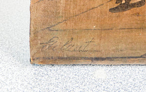 quadro firmato eugene gibaut avvocato giurista epoca 1800 dipinto olio carta