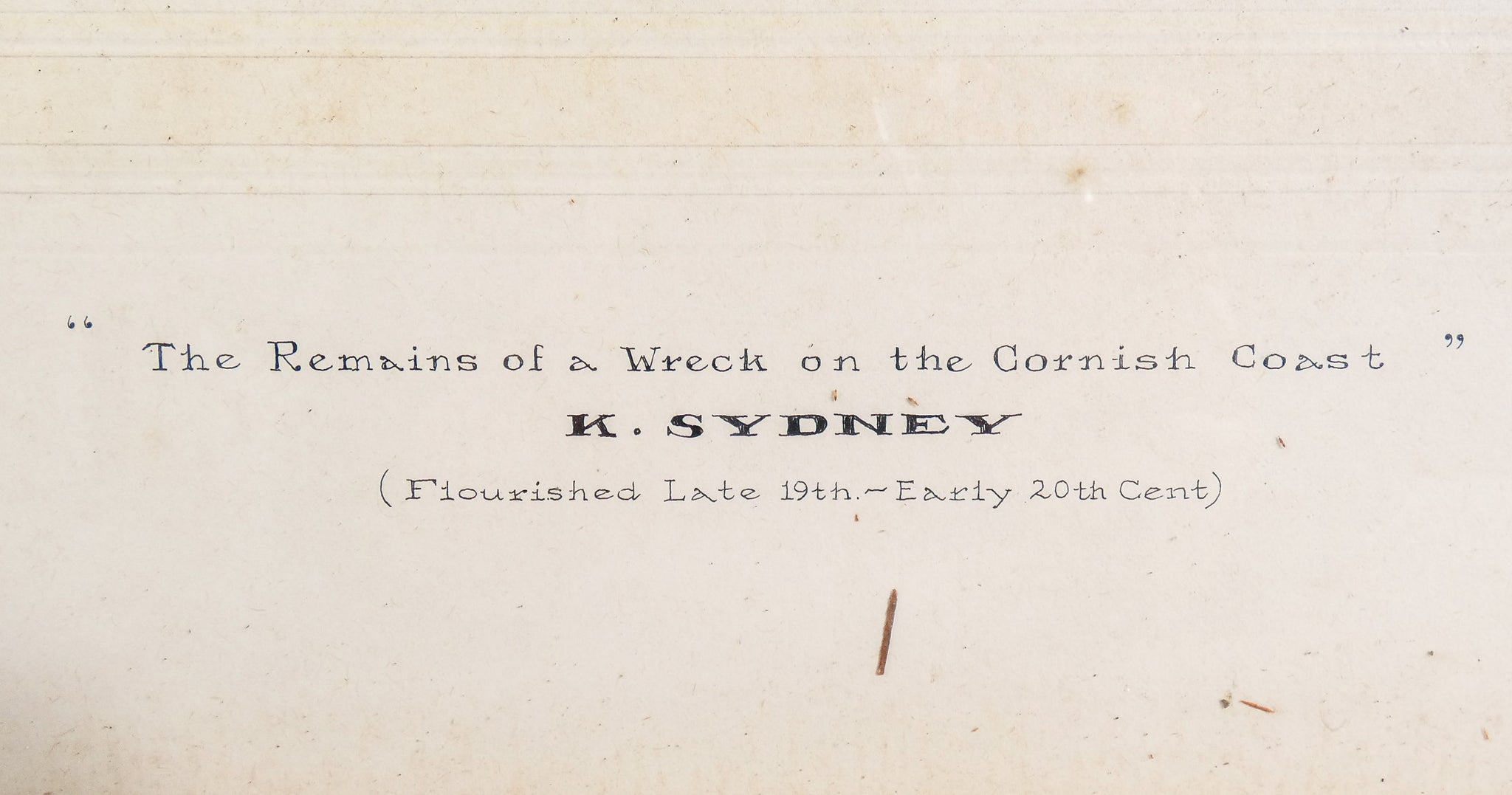 quadro firmato k sydney remains wreck cornish coast 1889 dipinto acquerello