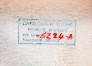 quadro giuseppe migneco contadino 1990 dipinto china tela archivio autentica