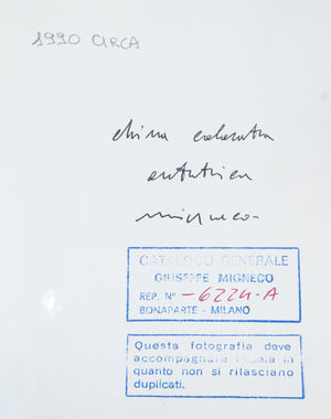 quadro giuseppe migneco contadino 1990 dipinto china tela archivio autentica