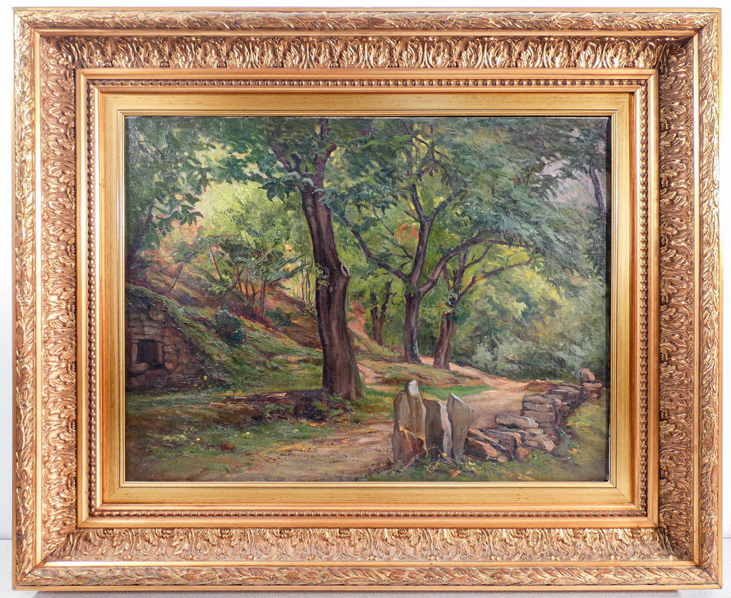 quadro marcello boglione paesaggio bosco piemonte epoca 900 dipinto olio tela
