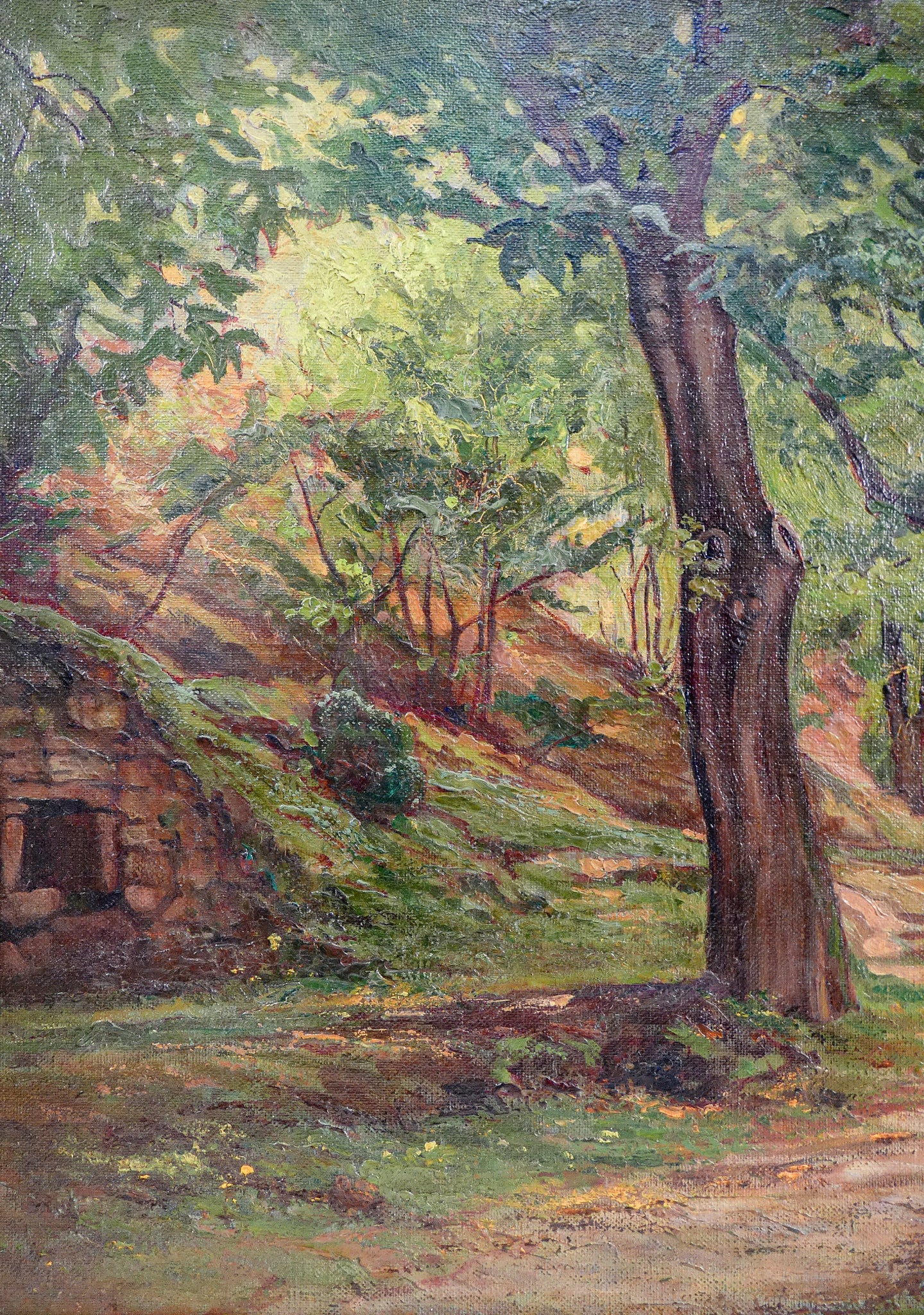 quadro marcello boglione paesaggio bosco piemonte epoca 900 dipinto olio tela