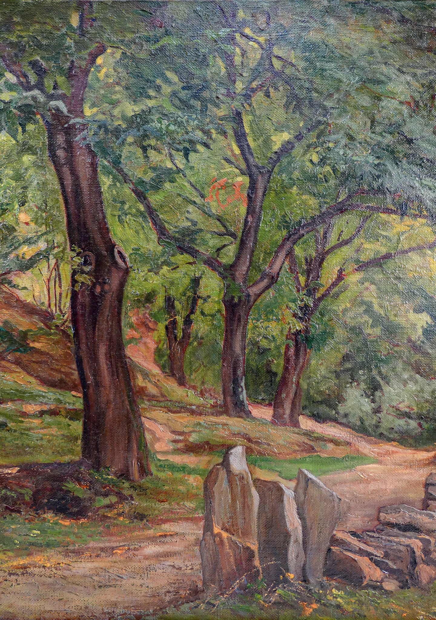 quadro marcello boglione paesaggio bosco piemonte epoca 900 dipinto olio tela