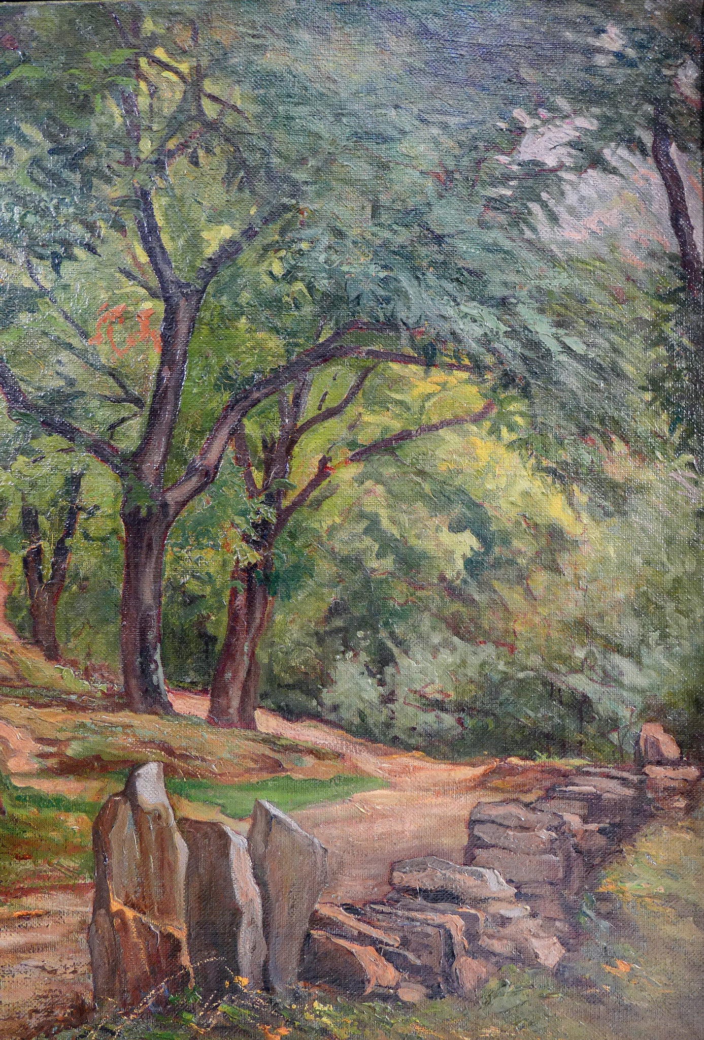 quadro marcello boglione paesaggio bosco piemonte epoca 900 dipinto olio tela