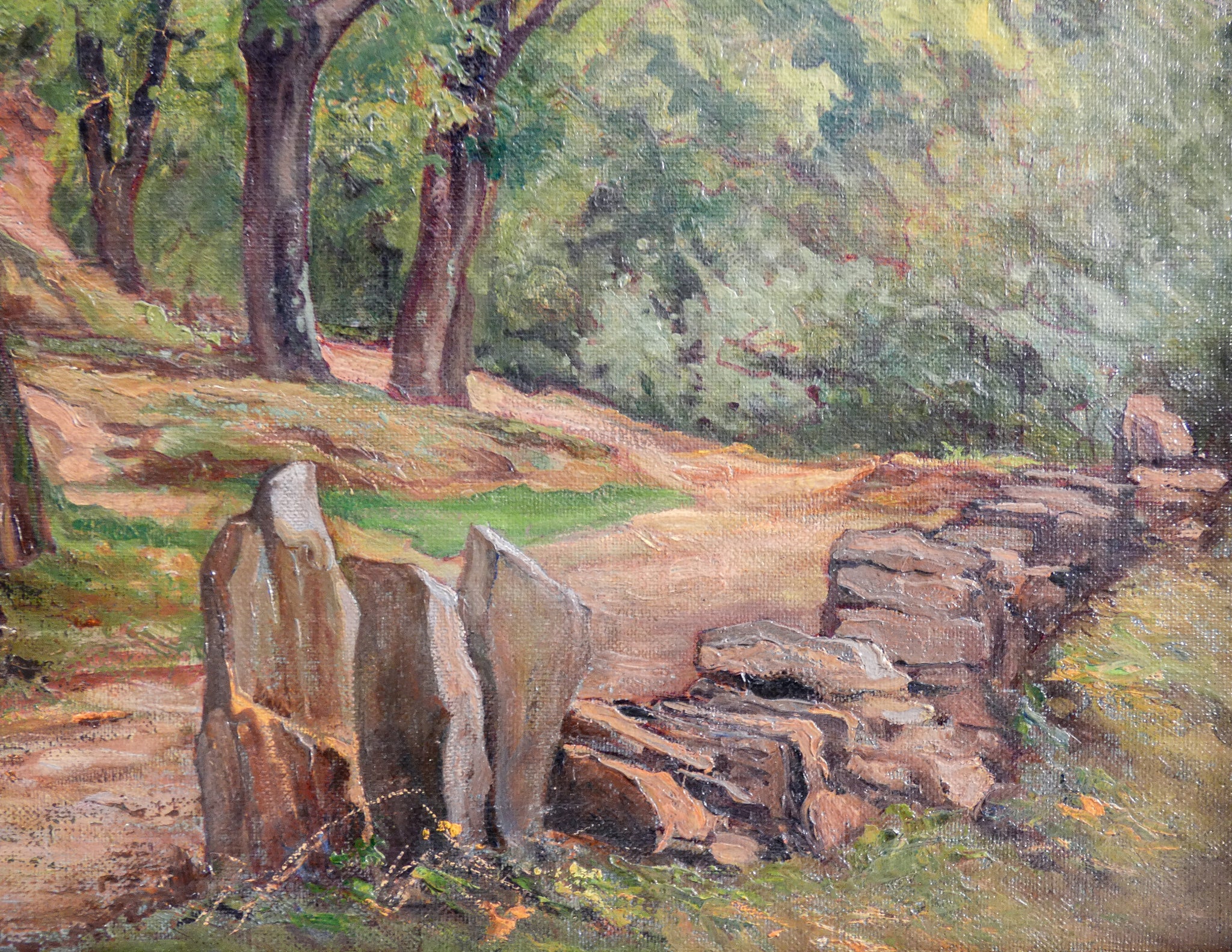 quadro marcello boglione paesaggio bosco piemonte epoca 900 dipinto olio tela
