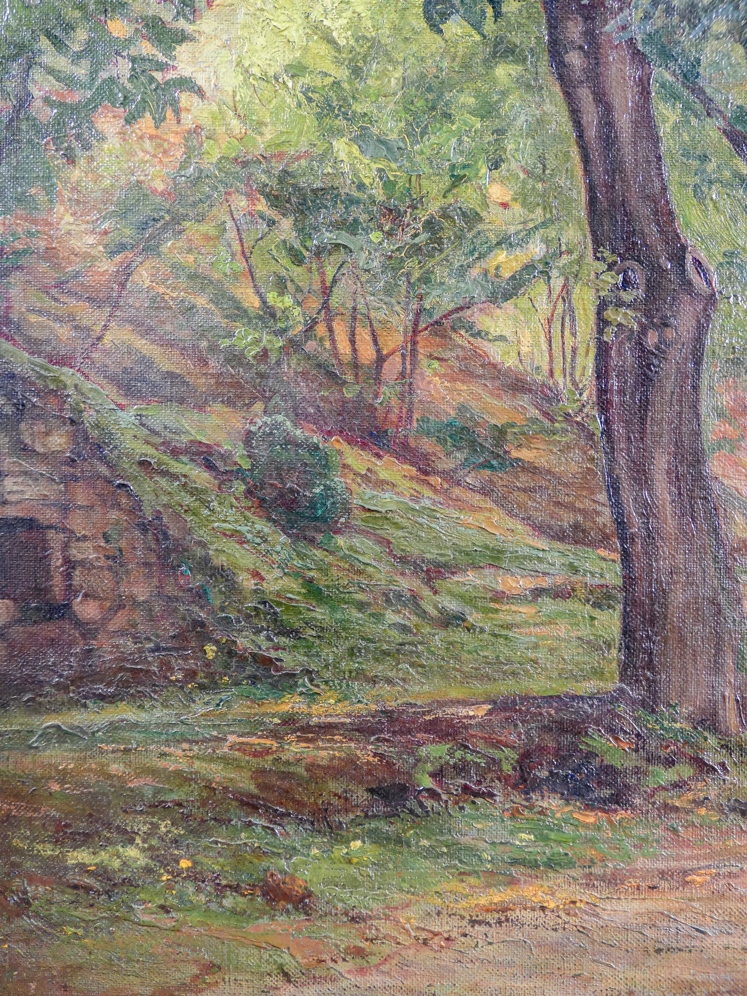 quadro marcello boglione paesaggio bosco piemonte epoca 900 dipinto olio tela
