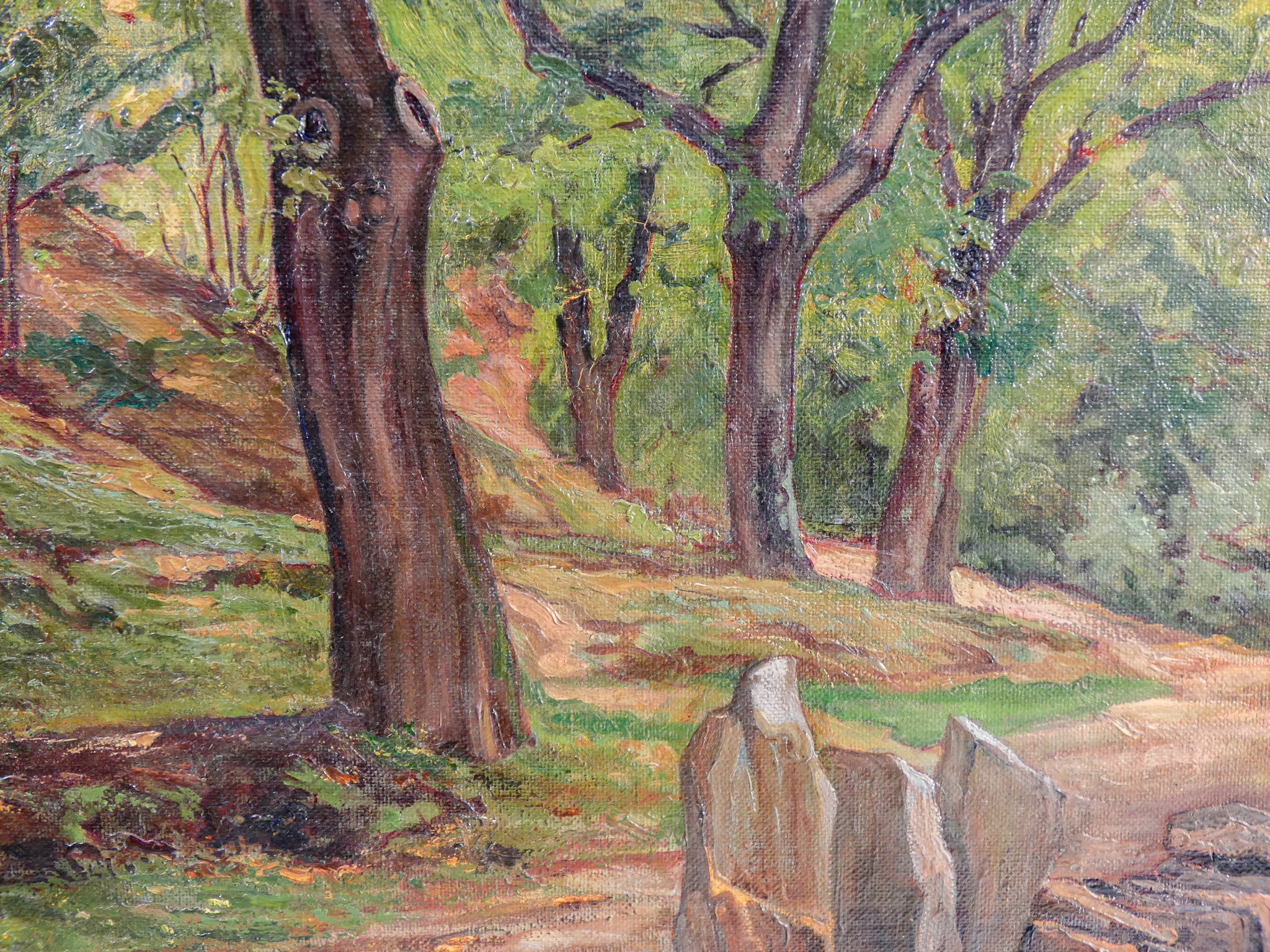 quadro marcello boglione paesaggio bosco piemonte epoca 900 dipinto olio tela