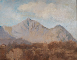 quadro paesaggio drubiaglio almese 1955 campagna dipinto olio tavola epoca