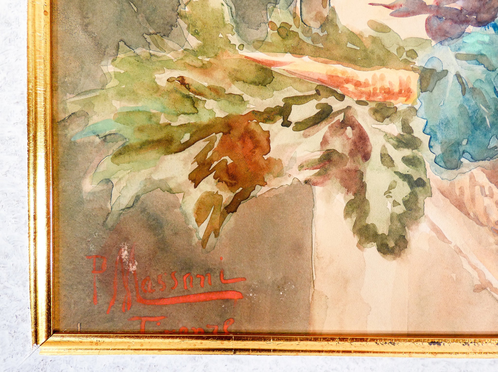 quadro pompeo massani frate cuciniere dipinto acquerello epoca 1800 firenze