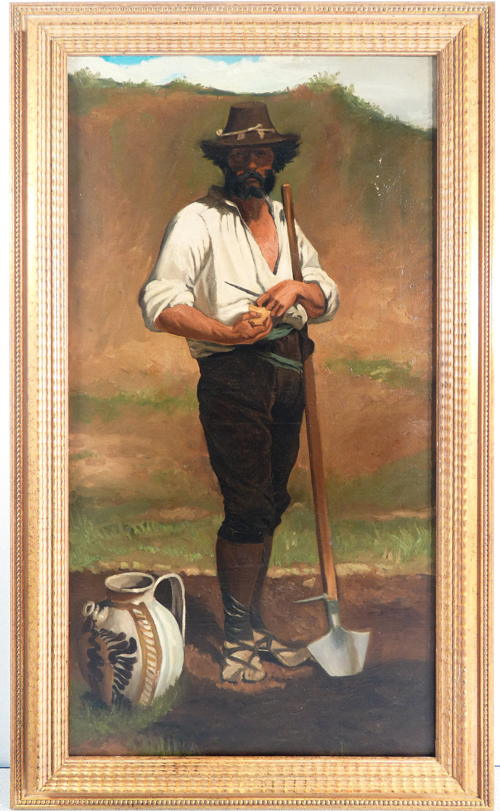 quadro sebastiano panunzi epoca 1800 autoritratto ritratto dipinto olio tela