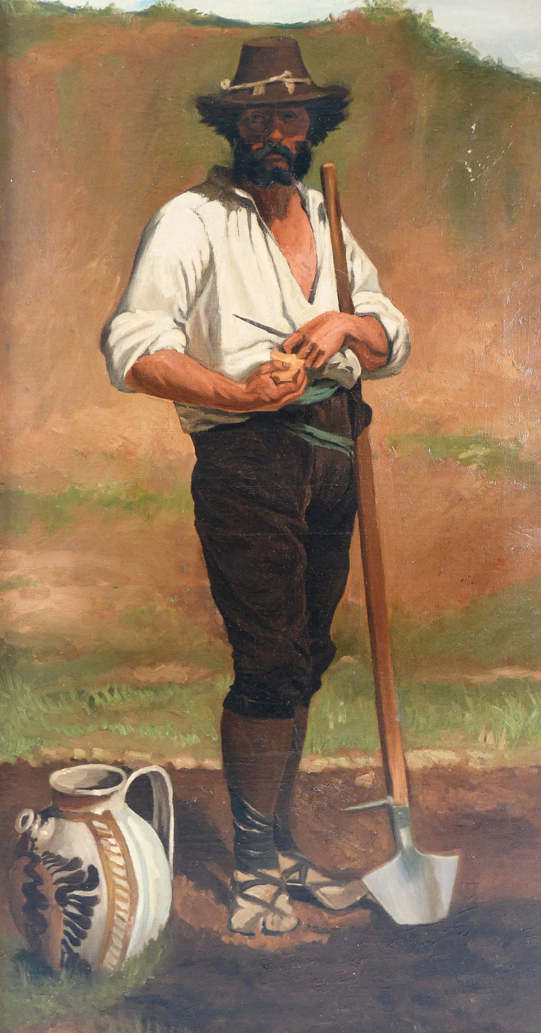 quadro sebastiano panunzi epoca 1800 autoritratto ritratto dipinto olio tela