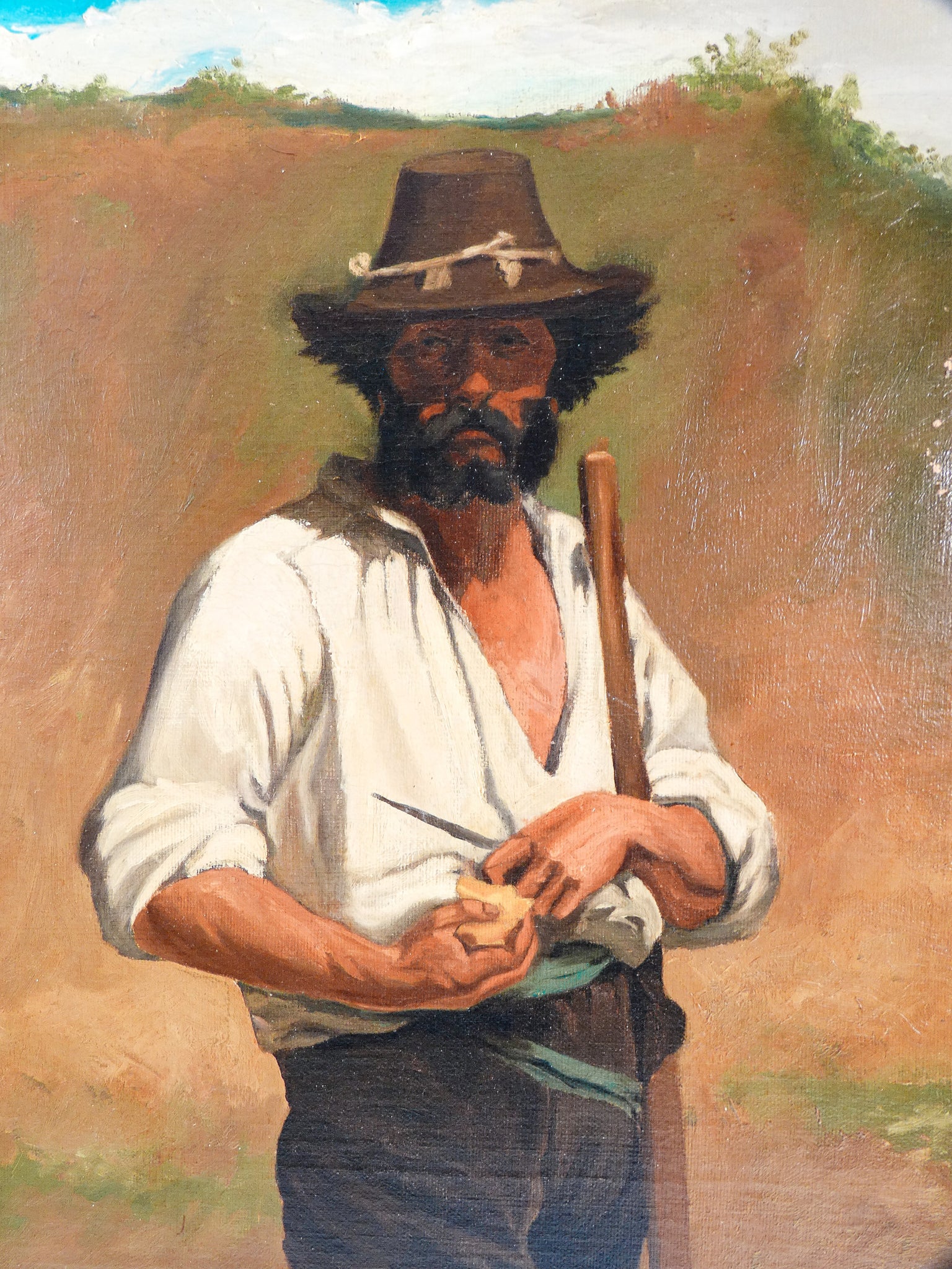 quadro sebastiano panunzi epoca 1800 autoritratto ritratto dipinto olio tela