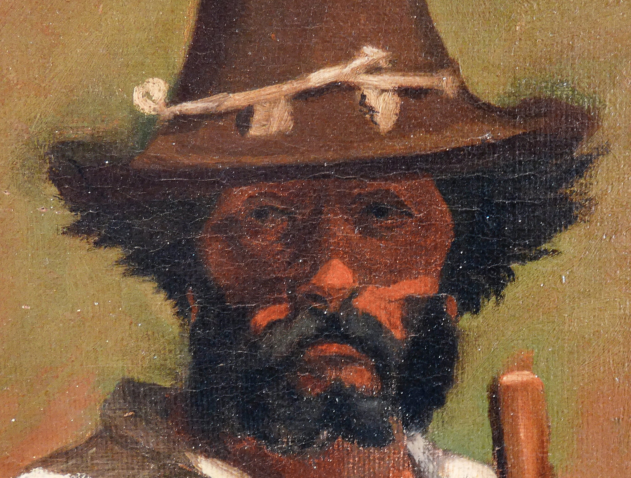 quadro sebastiano panunzi epoca 1800 autoritratto ritratto dipinto olio tela