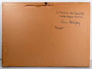 quadro tomba quintili appia antica roma firmato pino stampini dipinto tempera