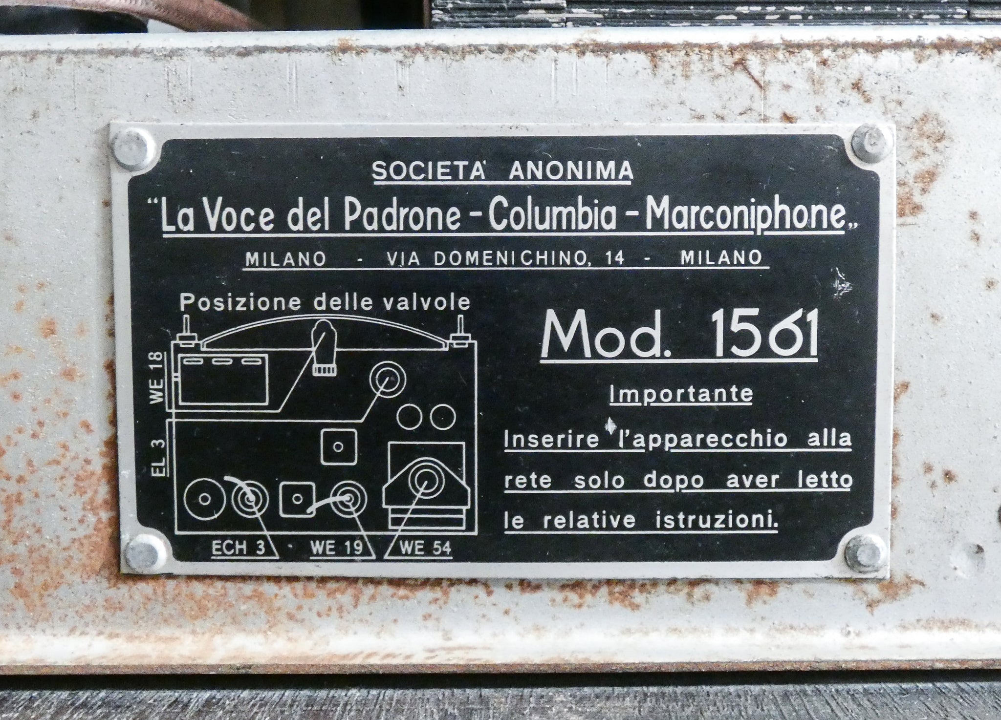 radio epoca la voce del padrone columbia marconi 1561 italia vintage anni 40