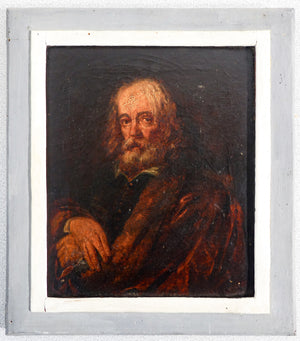 ritratto uomo anziano quadro epoca 1800 dipinto olio tela italia antico